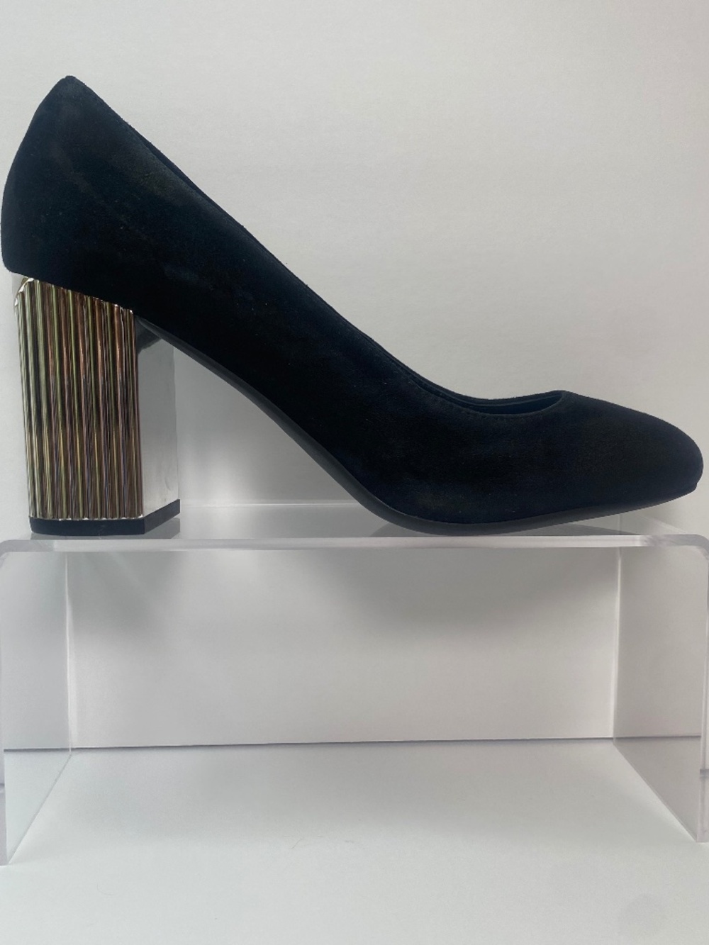 Michael Kors Porter Flex Suede Pumps with Silver Heel Size 6.5 M NEW NO BOX